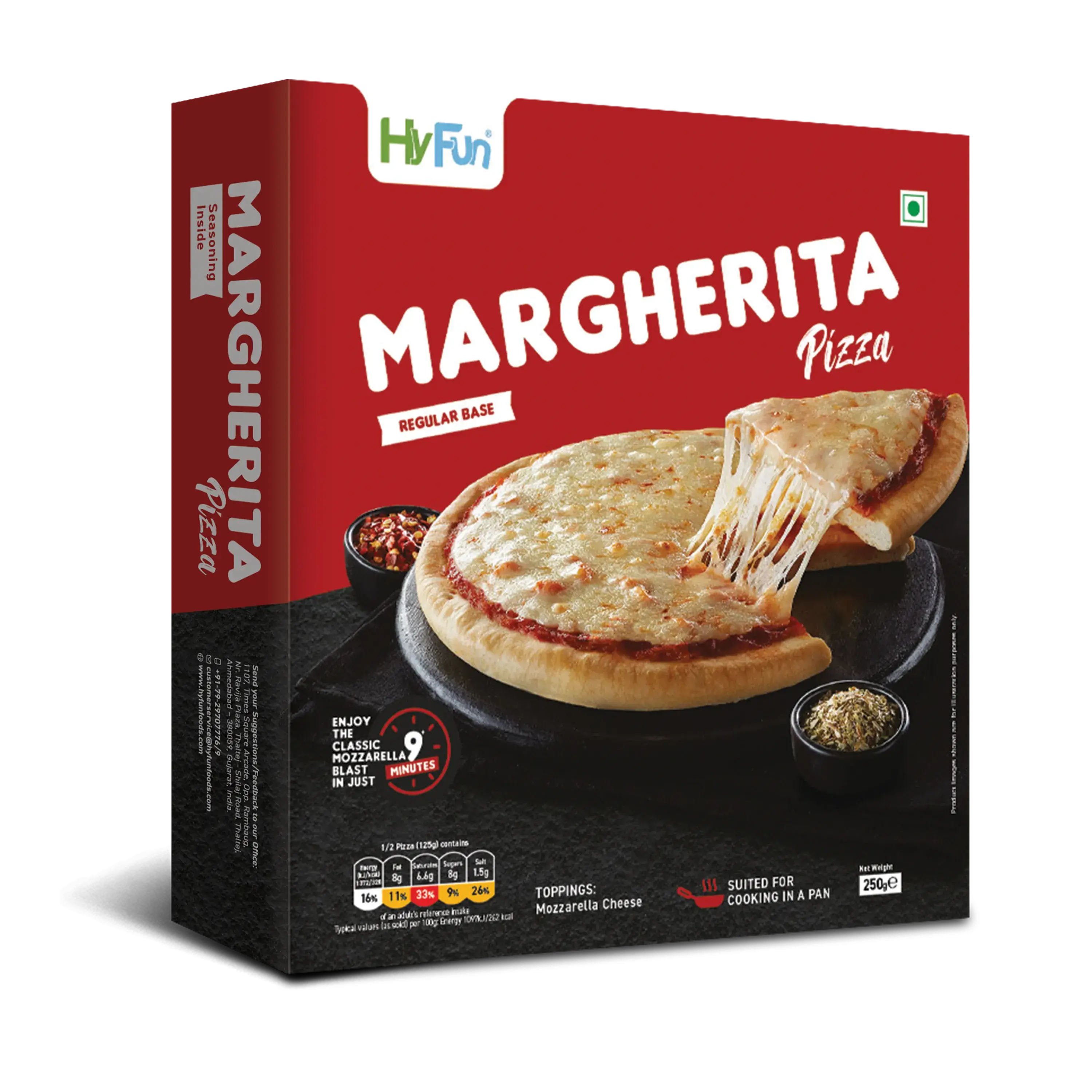 Pizza Box Perspective Angle_Margherita